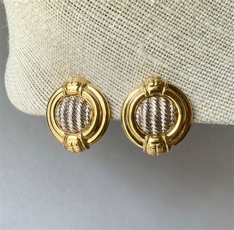 givenchy gold clip earrings|Givenchy clip on earrings vintage.